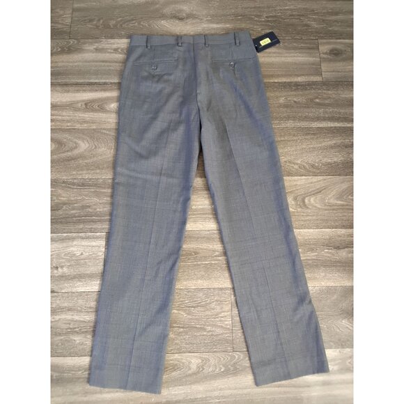 Hart Schaffner Marx Straight fit Pants Mens Wool Pleated Front 32/32 Gray - Picture 5 of 8